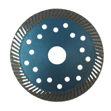 Hot Press diamond fine turbo saw blade with cooling holes for dry cutting reinforced concrete